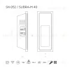 Встраиваемый стеновой гипсовый светильник STELLANOVA SUBRA-M 40 SN 052 - 9