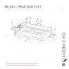Встраиваемый потолочный гипсовый светильник STELLANOVA MAIA DUO FLAT SN 004 - 9