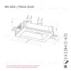 Встраиваемый потолочный гипсовый светильник STELLANOVA MAIA DUO SN 003 - 9