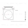 Встраиваемый купольный гипсовый светильник STELLANOVA ATLAS 720 SN 410 - 8
