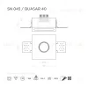 Встраиваемый потолочный гипсовый светильник STELLANOVA QUASAR 40 SN 045 - 9