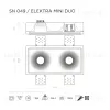 Встраиваемый потолочный гипсовый светильник STELLANOVA ELEKTRA MINI DUO SN 049 - 9