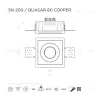 Встраиваемый потолочный гипсовый светильник STELLANOVA QUASAR 80 COPPER SN 200 - 9