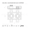 Встраиваемый потолочный гипсовый светильник STELLANOVA QUASAR 80 DUO COPPER SN 202 - 9