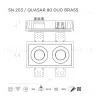 Встраиваемый потолочный гипсовый светильник STELLANOVA QUASAR 80 DUO BRASS SN 203 - 9