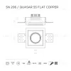 Встраиваемый потолочный гипсовый светильник STELLANOVA QUASAR 55 FLAT COPPER SN 206 - 9