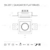 Встраиваемый потолочный гипсовый светильник STELLANOVA QUASAR 55 FLAT BRASS SN 207 - 9