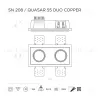 Встраиваемый потолочный гипсовый светильник STELLANOVA QUASAR 55 DUO COPPER SN 208 - 9