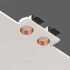 Встраиваемый потолочный гипсовый светильник STELLANOVA QUASAR 55 DUO FLAT COPPER SN 210 - 2