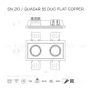 Встраиваемый потолочный гипсовый светильник STELLANOVA QUASAR 55 DUO FLAT COPPER SN 210 - 9