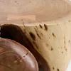 Журнальный столик Tavine из массива акации с выбеленной отделкой, с колесами Ø65 см 419815 - 6
