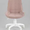 Кресло офисное Флекс велюр пыльно-розовый, пластик белый УТ000043343 - 3