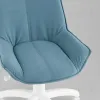 Кресло офисное Осло велюр пыльно-синий, пластик белый УТ000043350 - 8