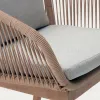 Portalo Стул из бежевого шнура с ножками из массива акации 158033 - 9