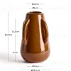 Ваза Odra из коричневой керамики с глянцевой отделкой, 25,5 см 482431 - 3
