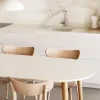 Oqui Раздвижной стол с белой столешницей и ножками из массива бука 90 (170) x 90 см 150711 - 3