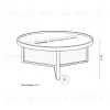 Золотой кофейный стол Ульм FCT020924RJ - 6