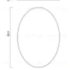 Золотое овальное зеркало Хоган DWM210824PND - 4