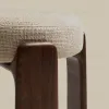 Granite Полубарный табурет из бежевого шенилла и массива ясеня в отделке орех 65 см 420253 - 9