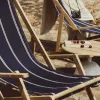 Vilara Складной шезлонг для улицы в полоску синего и бежевого цвета 262379 - 4
