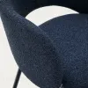 Стул Maina из плотной синей шенилловой ткани и стальными ножками с синей отделкой 209221 - 12