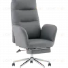 Кресло руководителя TopChairs Solid с оттоманкой серый УТ000040807 - 1
