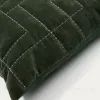 Чехол для подушки Prila из бархатного хлопка зеленого цвета с вышивкой 45 x 45 см 210778 - 4
