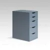 S01026 Ингар 5 комод 36x71x53, серо-бирюзовый S01026 - 1