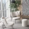 Кресло District Lounge букле белый УТ000039109 - 4