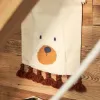 Zelda Гобелен белый хлопок с мишкой и терракотовыми кистями 40 х 40 см 177875 - 2