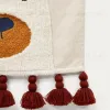 Zelda Гобелен белый хлопок с мишкой и терракотовыми кистями 40 х 40 см 177875 - 6