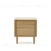 Lenon Тумбочка с 2 ящиками из шпона дуба 50 x 55 см 160929 - 4