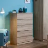 Комод МАЛЬТА высокий с пятью одинаковыми выдвижными ящиками, цвет Дуб Сонома 2.05.02.090.3 - 3