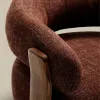 Granite Кресло из коричневого шенилла и массива ясеня в отделке орех 207787 - 10