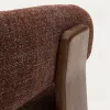 Granite Кресло из коричневого шенилла и массива ясеня в отделке орех 207787 - 12