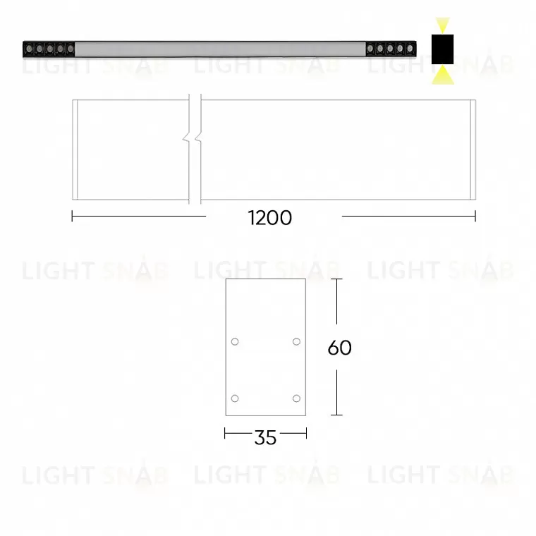 Двунаправленный светодиодный светильник Balk L 11  2 sides 22440