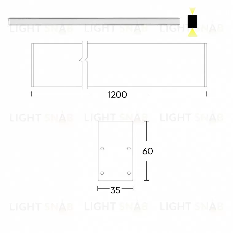 Двунаправленный подвесной светодиодный светильник Balk L  2 sides 22439