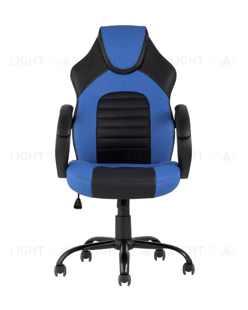 Кресло игровое TopChairs Racer Midi черно-синее УТ000004598