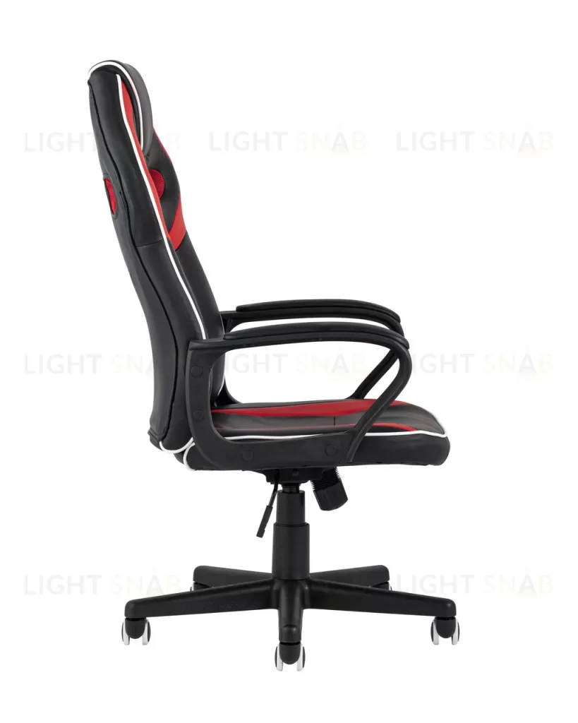 Кресло игровое TopChairs Racer Lighti черное с красным УТ000001838