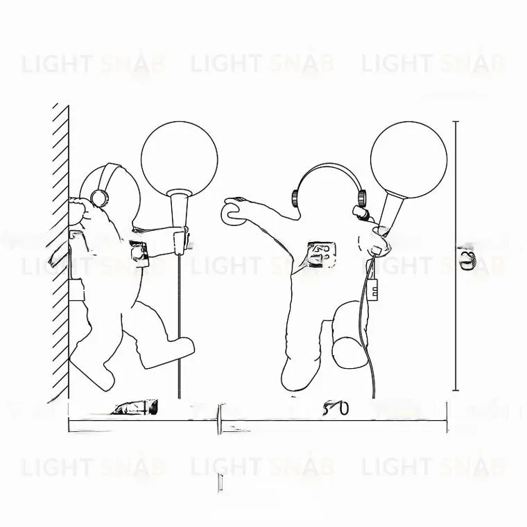 Настенный светильник CAYLA MOON WALL LN VL30340