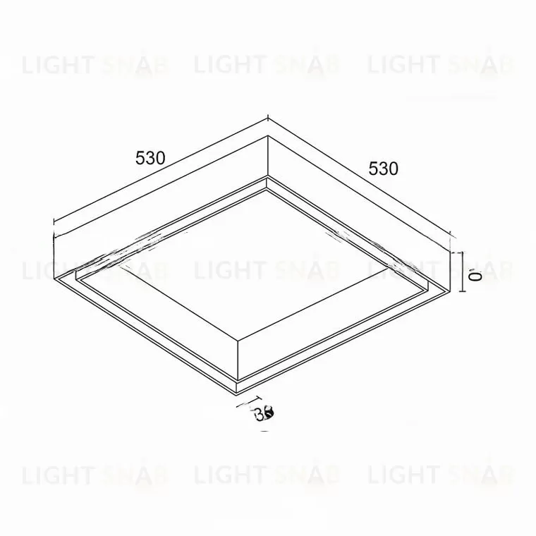 Накладной светодиодный светильник SATTAR 530 WH VL32451