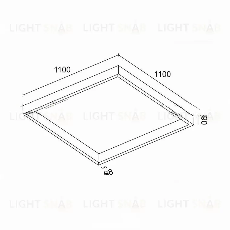 Накладной светодиодный светильник SATTAR 1100 WH VL32455