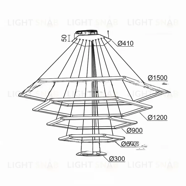 Подвесной светодиодный светильник CROWN WOOD VL32458