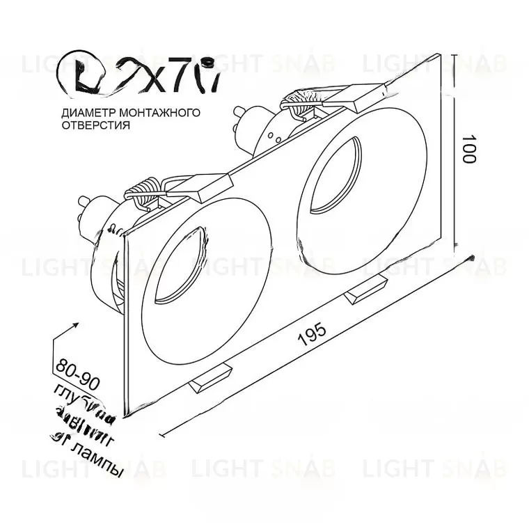 Встраиваемый светодиодный светильник IDG VL31466