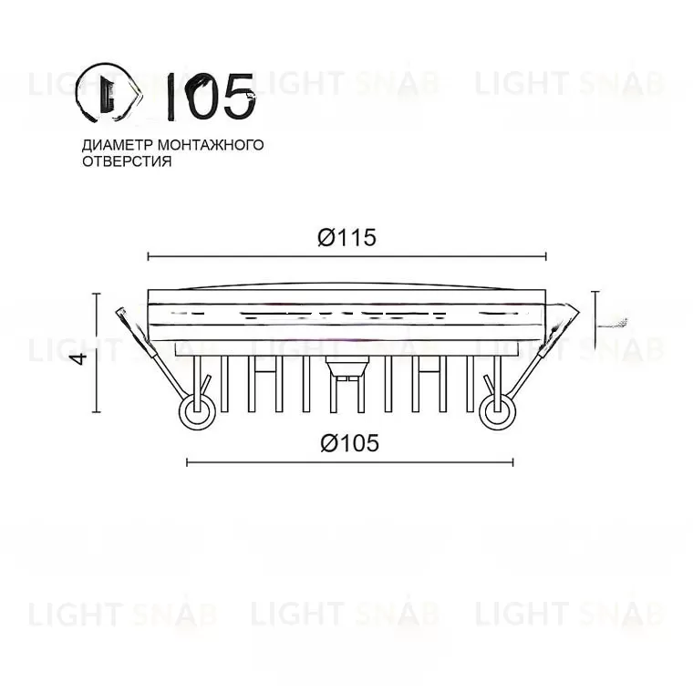 Встраиваемый светодиодный светильник KRUMO VL31507