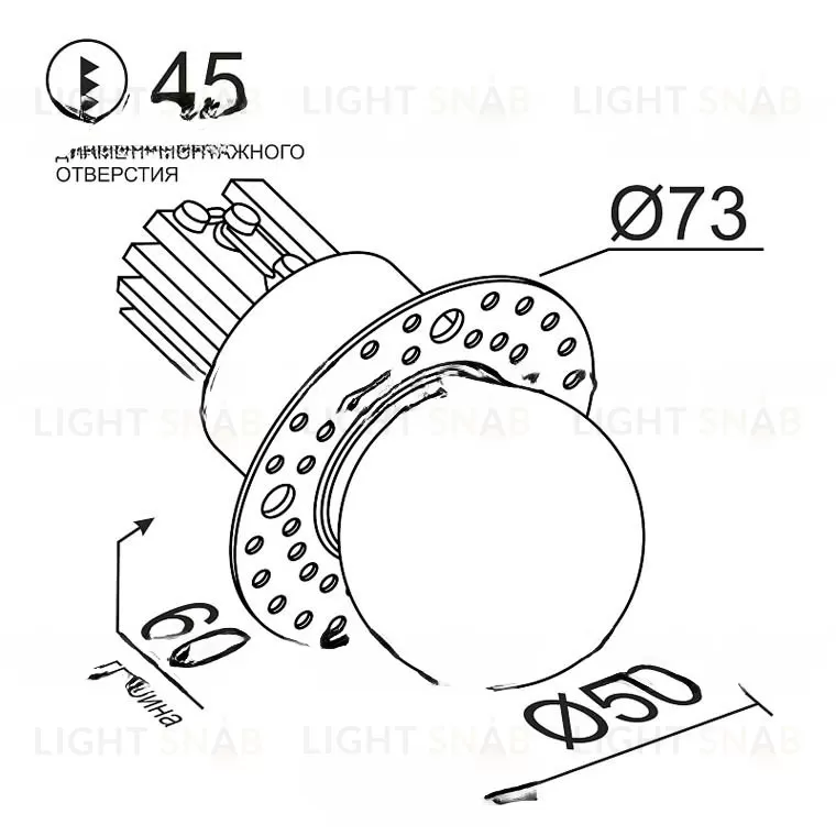 Встраиваемый светодиодный светильник ADWAR WT VL31495