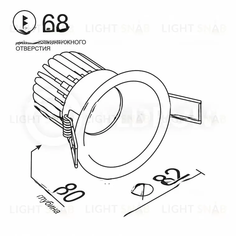 Встраиваемый светодиодный светильник VISARD VL31586