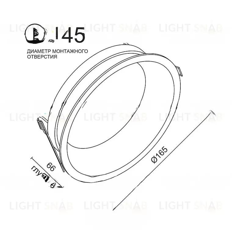 Встраиваемый светодиодный светильник KONG VL31570