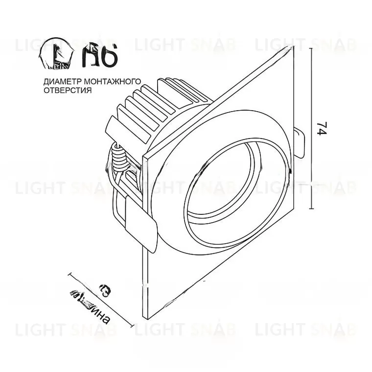 Встраиваемый светодиодный светильник NERU VL31680