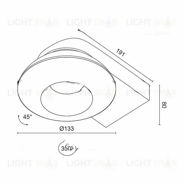 Накладной светодиодный светильник WENAY ONE VL31189